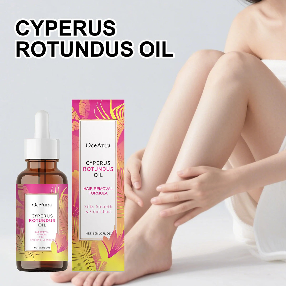 Cyperus Rotundus Oil Body Hair Remover Armpit Leg Arm Reduces Hair Growth Moisturizes Gentle Care Essential Oil for Smooth Skin